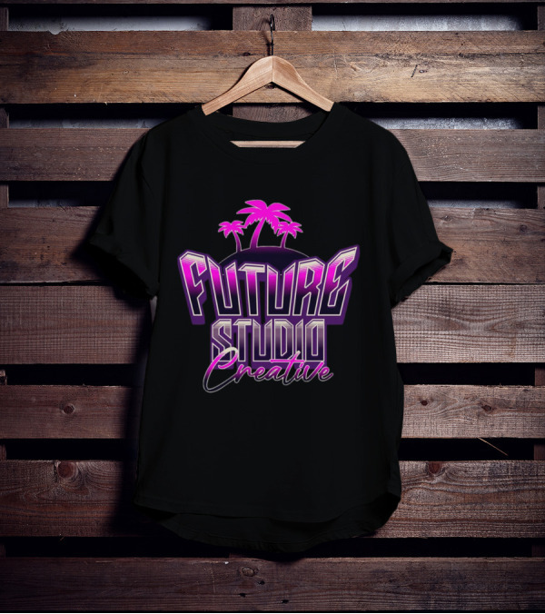 Future Studio Creative Synthwave Neon Palms T-Shirt