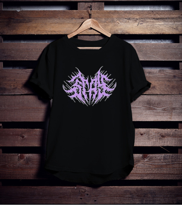Stay Love Text Purple Abstract T-Shirt