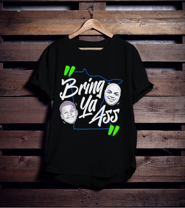 Anthony Edwards Charles Barkley Bring Ya Ass Minnesota Shape T-Shirt