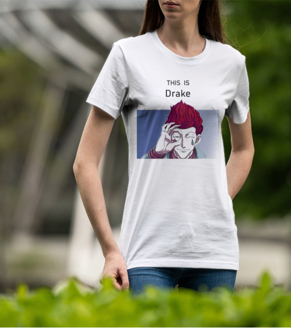 Hisoka This Is Drake Tear Symbol Pink Hair Anime Meme T-Shirt