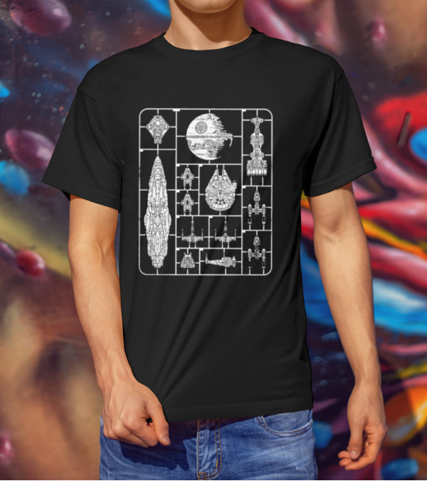 Star Wars Spacecraft Rebellion Model Kit Blueprint T-Shirt