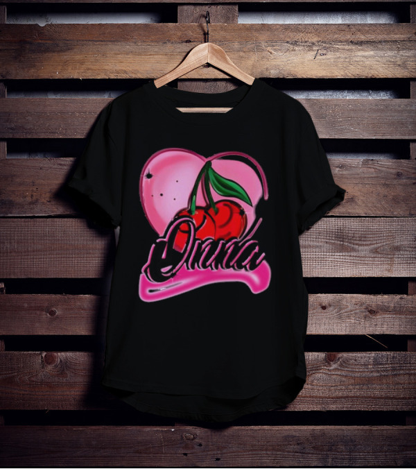 Onna Cherry Heart Pink T-Shirt