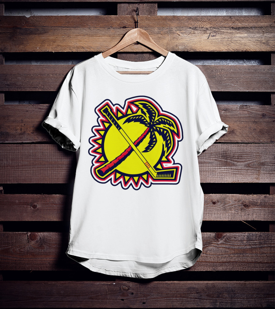 Florida Panthers Sun Coconut Tree Hockey Stick Palm T-Shirt
