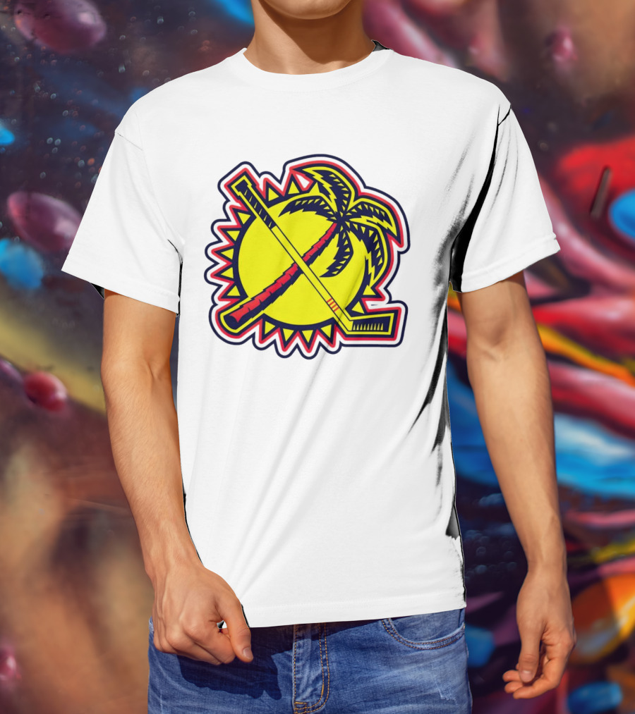 Florida Panthers Sun Coconut Tree Hockey Stick Palm T-Shirt