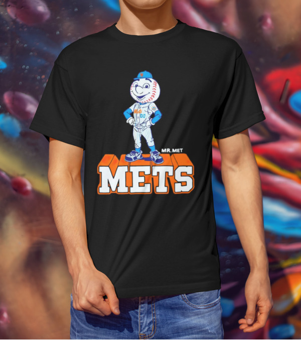 Mr Met New York Mets Baseball Mets Mascot T-Shirt
