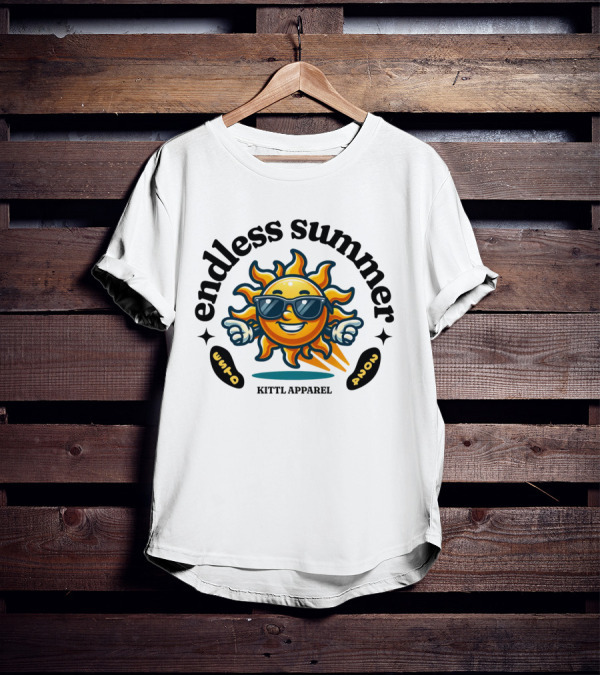 Endless Summer Kittl Apparel Sun With Sunglasses T-Shirt