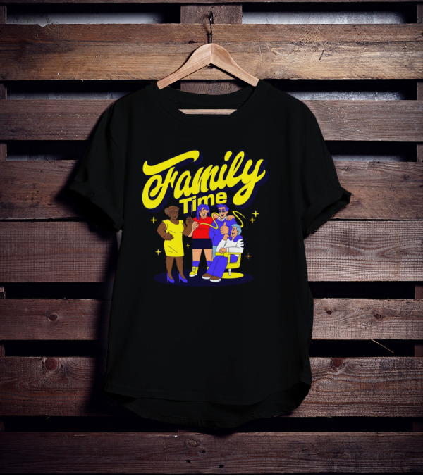 Family Time Lively Group Hug Together T-Shirt