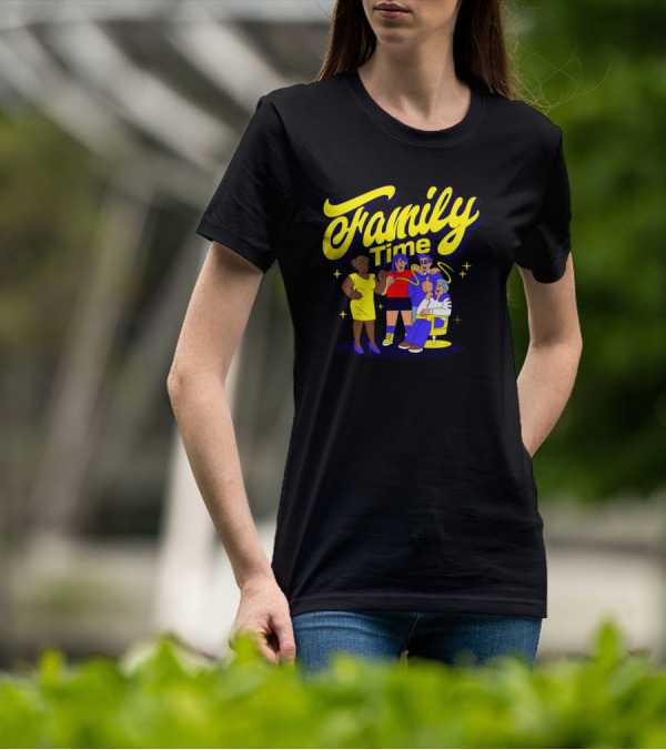Family Time Lively Group Hug Together T-Shirt