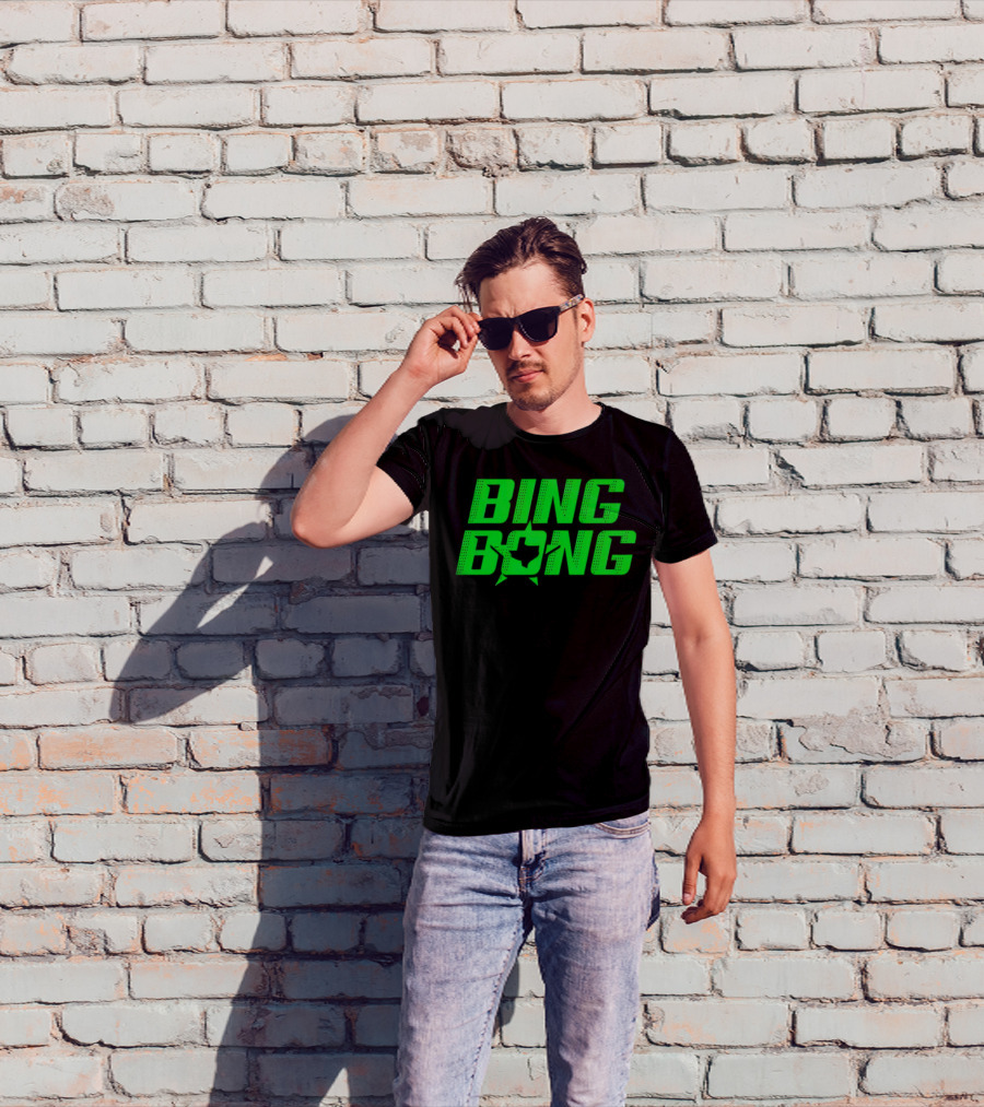 Dallas Stars Bing Bong Sports Text Logo Star Emblem T-Shirt