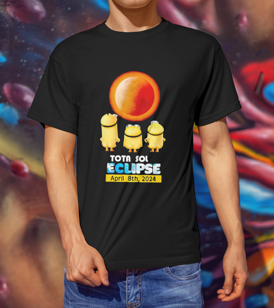 Minion Total Solar Eclipse Tota Sol Eclipse April 8th T-Shirt