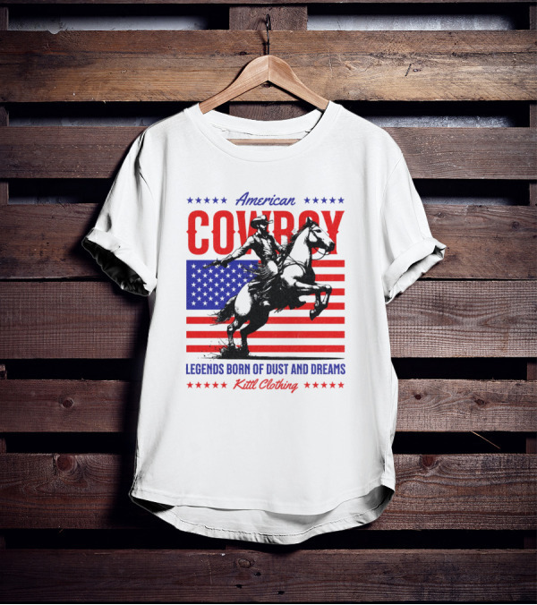 American Cowboy Legends Born Of Dust And Dreams Kittl Clothing T-Shirt