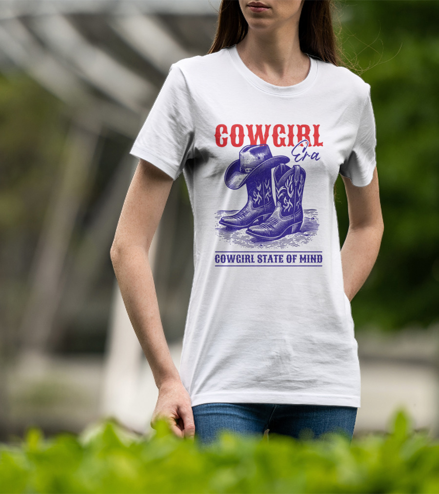 Cowgirl Era Cowgirl State Of Mind Vintage T-Shirt