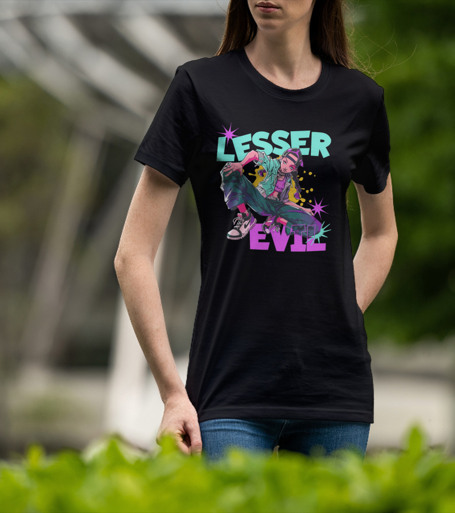 Lesser Evil Vintage Anime Hip Hop Style Streetwear T-Shirt