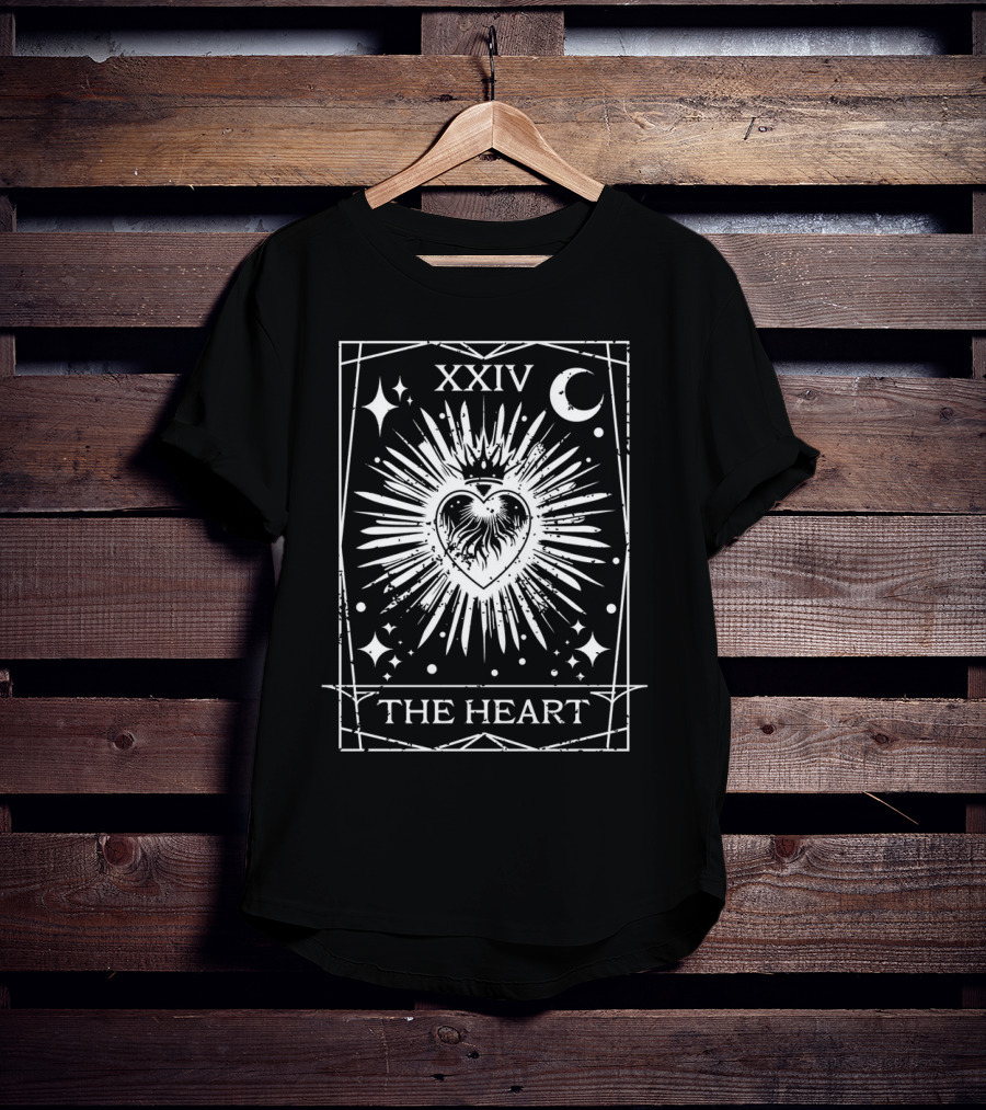 XXIV The Heart Tarot Card Celestial T-Shirt