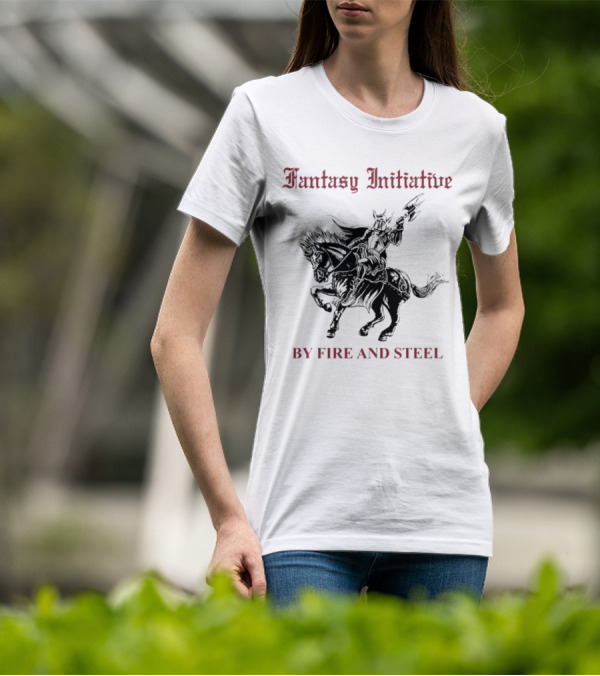 Fantasy Initiative By Fire And Steel Knight On Horseback T-Shirt