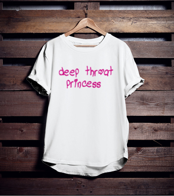 Deep Throat Princess Pink Heart Letters T-Shirt