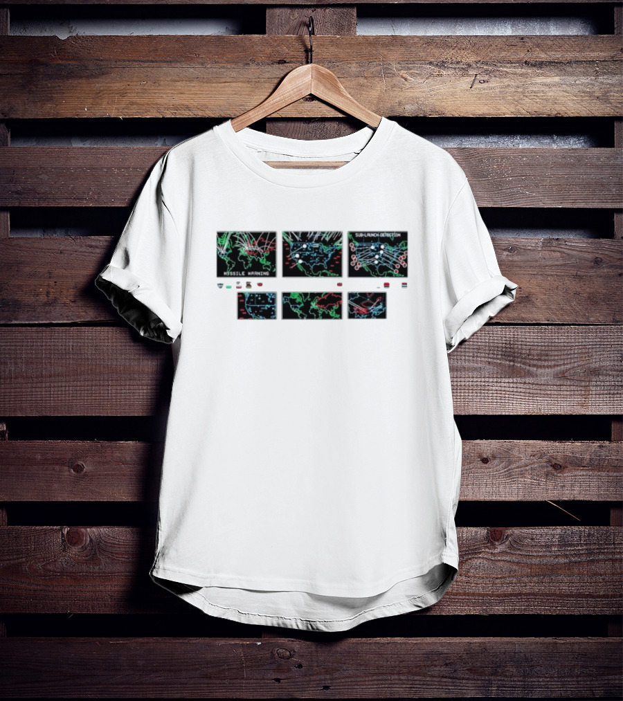 Sub-launch Detection And Missile Warning Visualization Maps T-Shirt