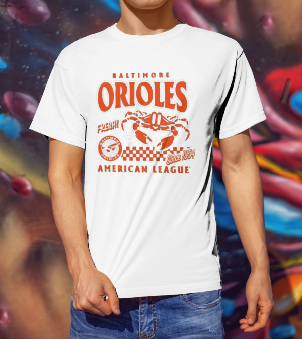 Baltimore Orioles Fresh Crab Since 1954 American League Baseball Retro Team T-Shirt
