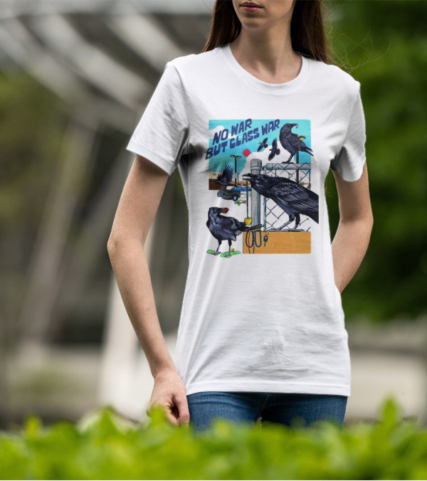 No War But Class War Halsey Berryman Crows Urban Graffiti Scene T-Shirt