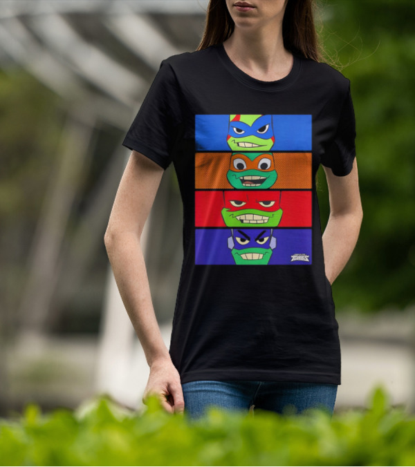 Mademark X Teenage Mutant Ninja Turtles Rise Of The Teenage Mutant Ninja Turtles Sewer Squad Colorful Character Faces T-Shirt