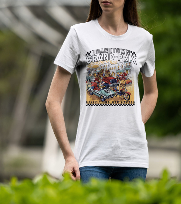 Boardtown Grand-Prix Colorful Animal Parade Benefit MSU Access T-Shirt