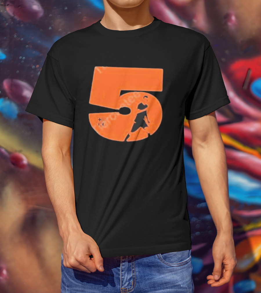 Sergio Number 5 Soccer Player Silhouette Iconic T-Shirt