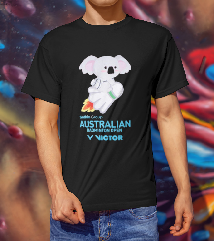 Koala Shuttlecock Sathio Group Australian Badminton Open Victor T-Shirt