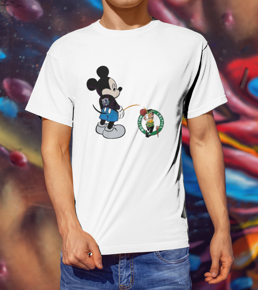 Mickey Mouse Dallas Mavericks Versus Boston Celtics T-Shirt