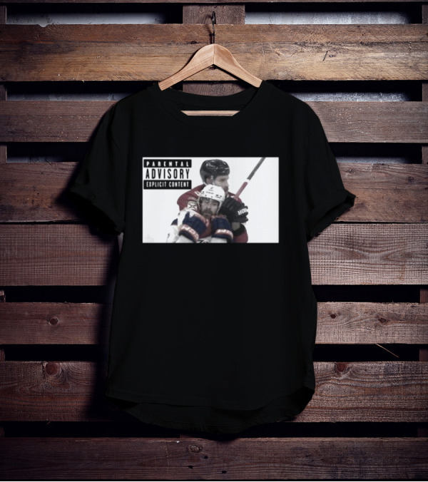 Parental Advisory Explicit Content Hockey Collision T-Shirt