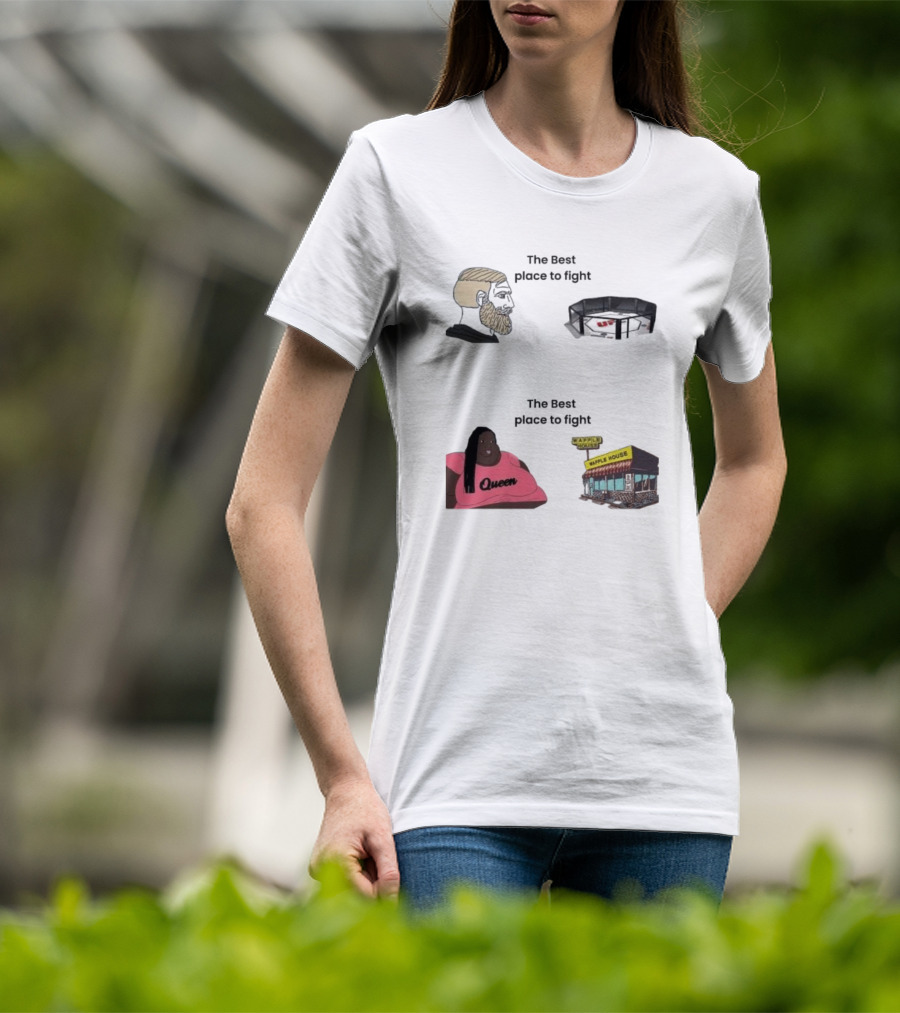 The Best Place To Fight Waffle House Queen Belt T-Shirt