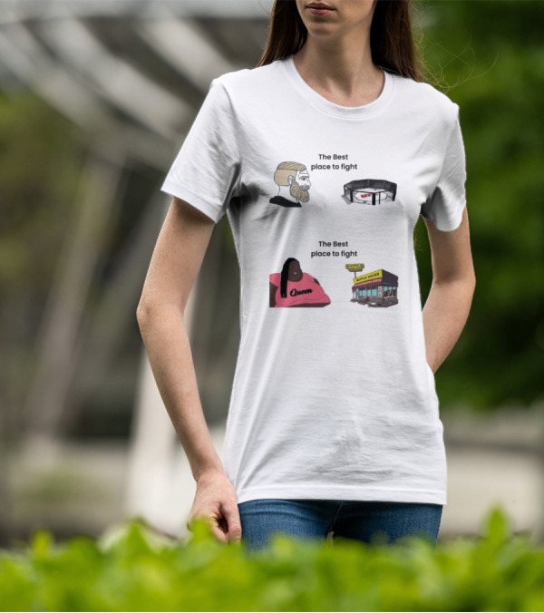 The Best Place To Fight Waffle House Queen Belt T-Shirt