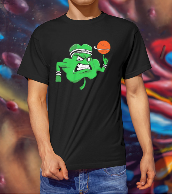 Boston Celtics Angry Clover Basketball T-Shirt