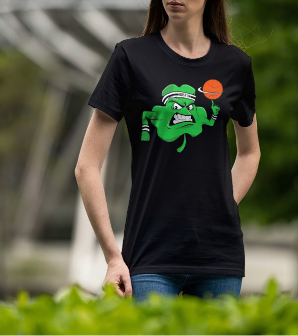 Boston Celtics Angry Clover Basketball T-Shirt