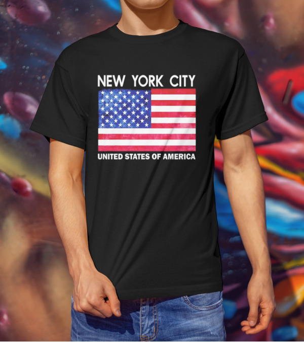 NEW YORK CITY UNITED STATES OF AMERICA FLAG T-Shirt
