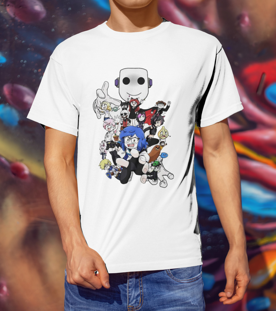 Captainshio Friends Cartoon Character Ensemble T-Shirt