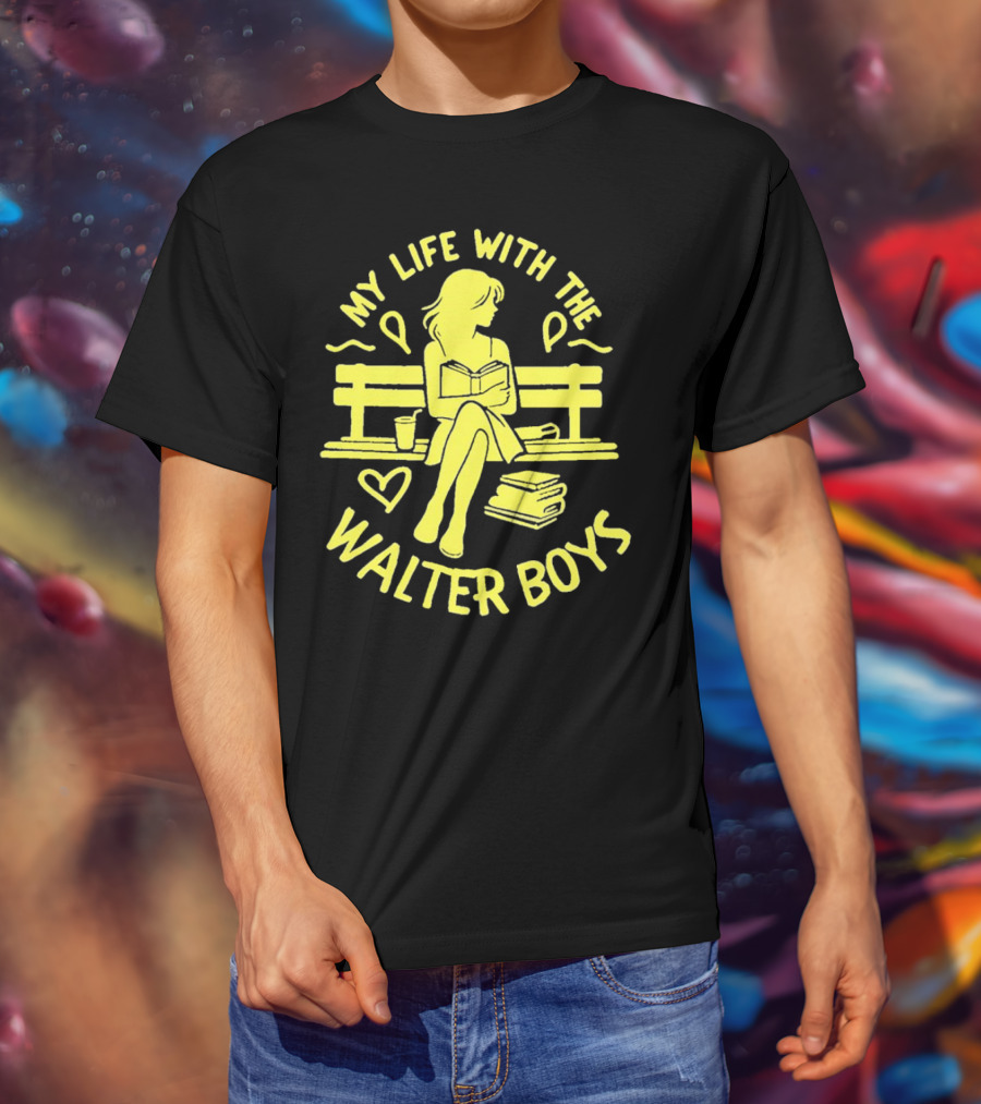 My Life With The Walter Boys Book Reader On Park Bench T-Shirt