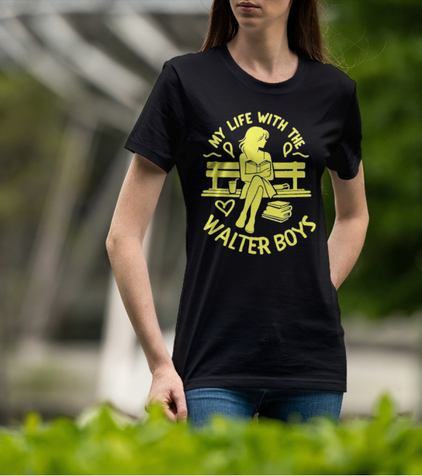 My Life With The Walter Boys Book Reader On Park Bench T-Shirt