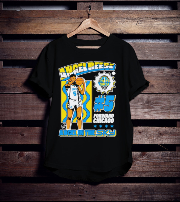 Angel Reese #5 Forward Chicago Sky Angel In The Sky T-Shirt