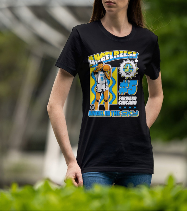 Angel Reese #5 Forward Chicago Sky Angel In The Sky T-Shirt