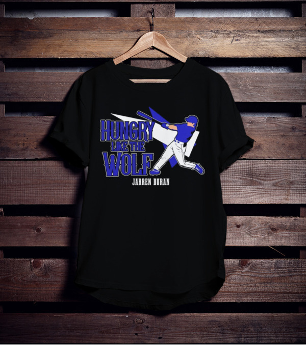 Jarren Duran Hungry Like The Wolf Boston Red Sox Baseball T-Shirt