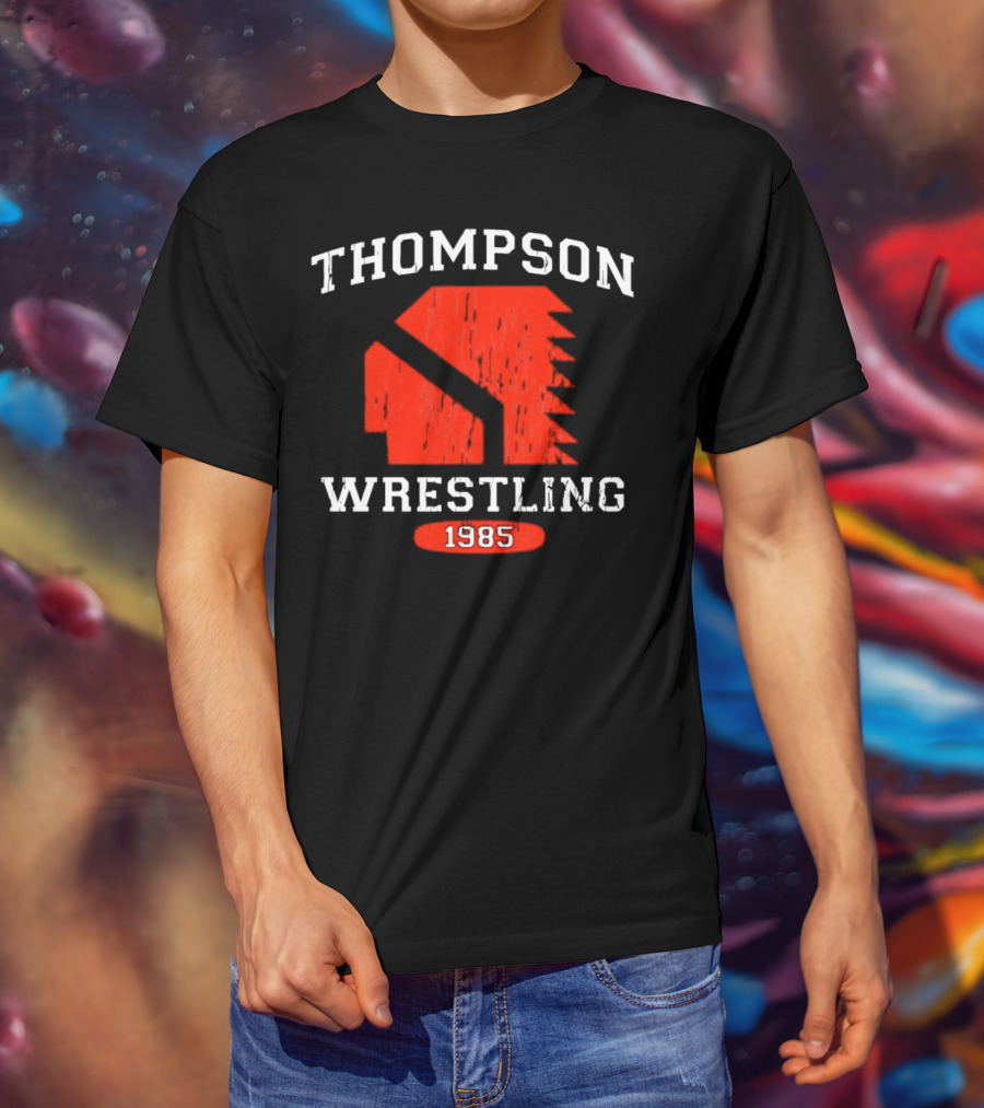 Thompson Wrestling 1985 Red Spartan T-Shirt