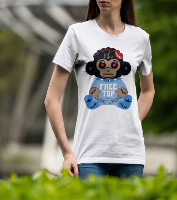 Never Broke Again Free Top Baby Monkey Character Chains T-Shirt