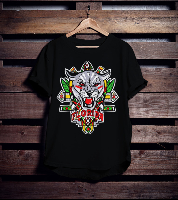 Florida Panthers Juneteenth African Tribal Emblem T-Shirt