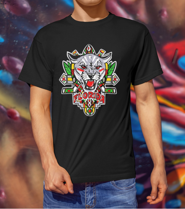 Florida Panthers Juneteenth African Tribal Emblem T-Shirt