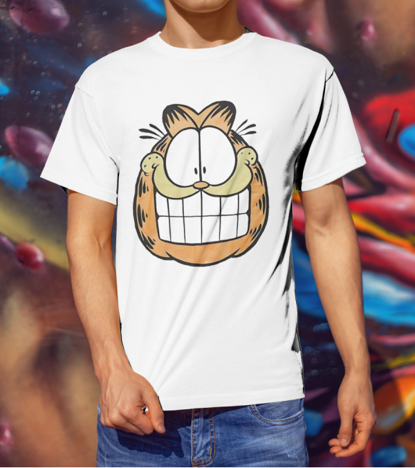 Garfield Big Face Classic Retro Comic Cat T-Shirt