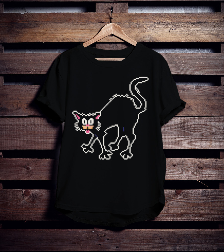 The Tom Ward Show Tom Cat 8 Bit Retro Pixel T-Shirt