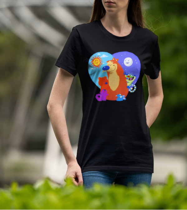 Bear In The Big Blue House Muppet History With Sun And Moon Characters T-Shirt