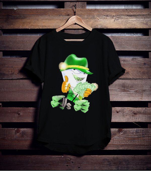 Thug Shake Money Master Shake With Cash And Green Hat T-Shirt