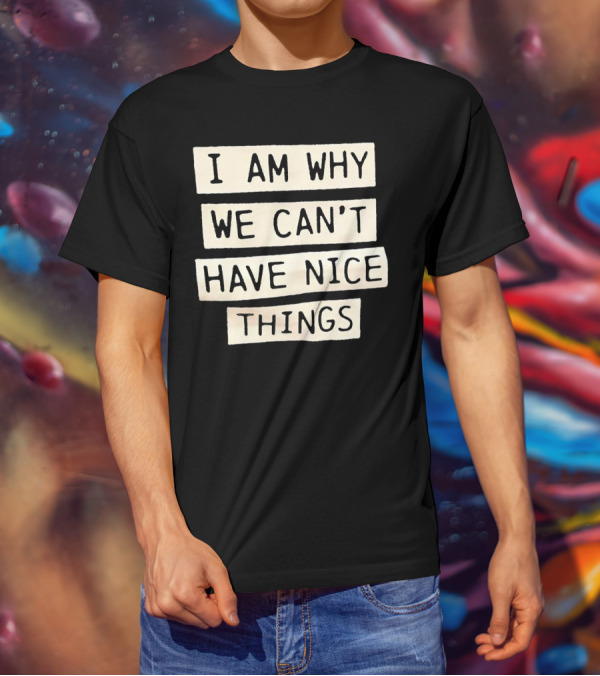 I Am Why We Can’t Have Nice Things Taylor Swift Inspired Phrase T-Shirt