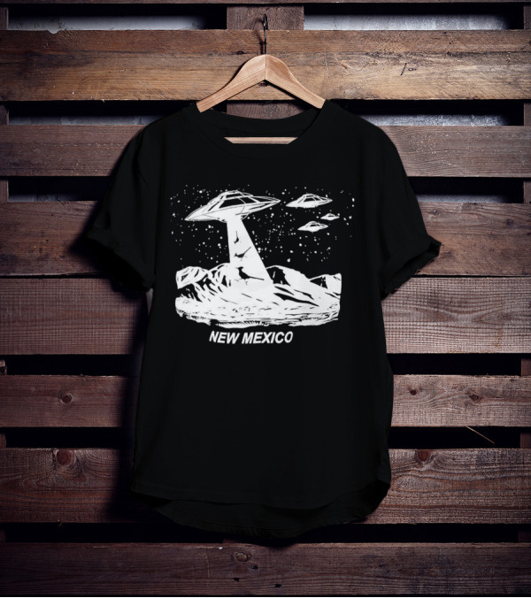 New Mexico UFOs And Aliens In Starry Sky Scene T-Shirt